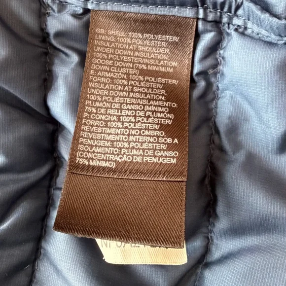 The North Face Men’s Goose Down Insulated Navy Blue Puffer Jacket Sz Small - Picture 10 of 13